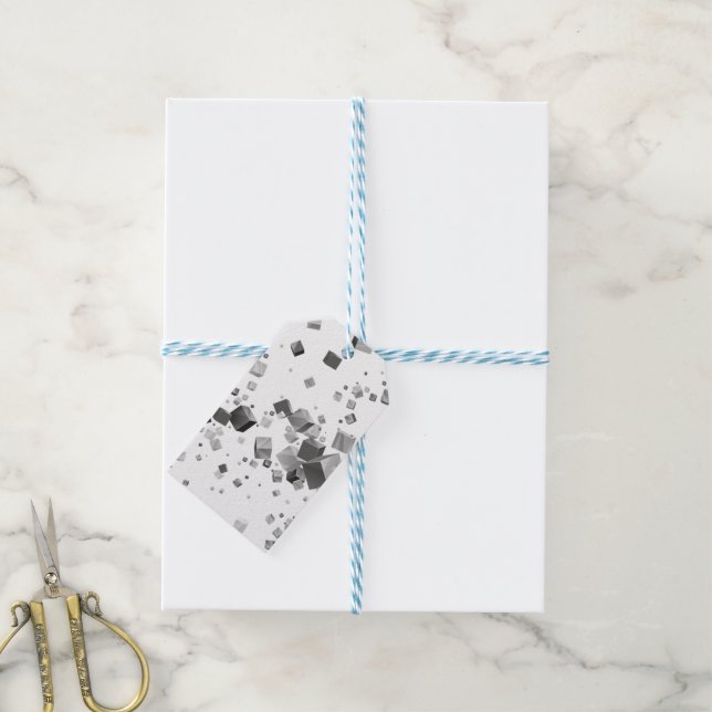 Colourful Cubes 3 Gift Tags (With Twine)