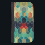 Colourful Cubes Geometric Pattern 2 Samsung S4 Wallet Case<br><div class="desc">Colourful cubes geometric seamless pattern</div>