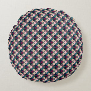 Colourful Cubes Round Cushion