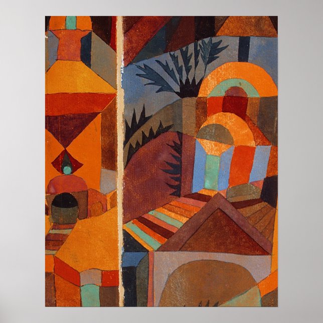 Colourful Cubism Paul Klee Abstract Poster (Front)