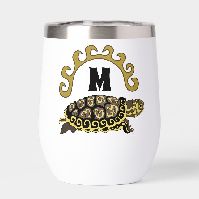 Colourful Cumberland Slider Turtle Monogram (Back)