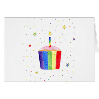 colourful cupcake card
