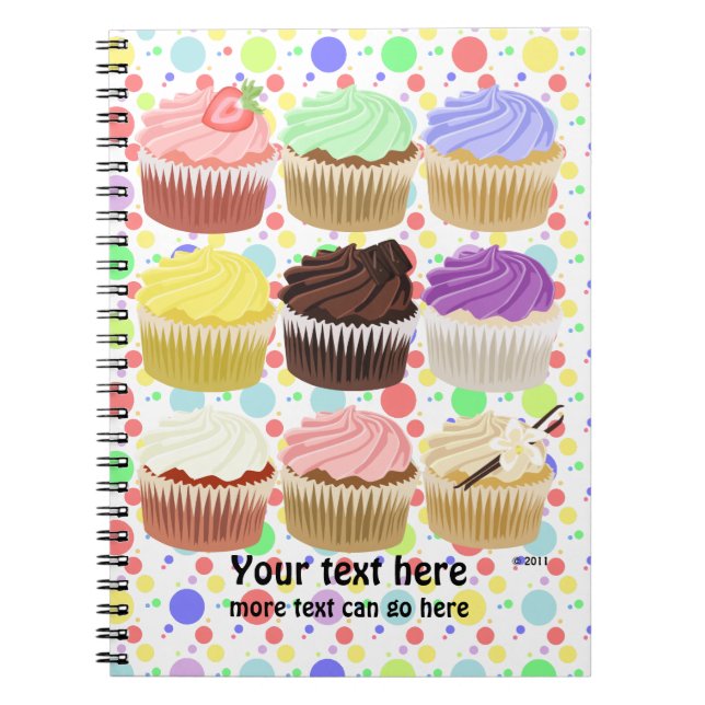 Colourful Cupcake Notebook (Front)