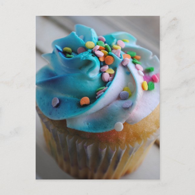 Colourful Cupcake Photograph Post Card (Front)