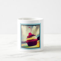 Colourful Cupcake with Cherry on Top