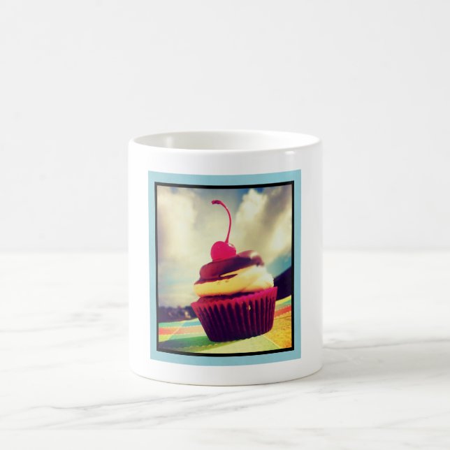 Colourful Cupcake with Cherry on Top Coffee Mug (Center)