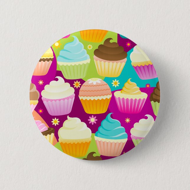 Colourful Cupcakes 6 Cm Round Badge (Front)