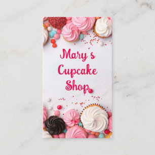 colourful cupcakes and candy bakery  business card