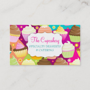 Colourful Cupcakes Business Card