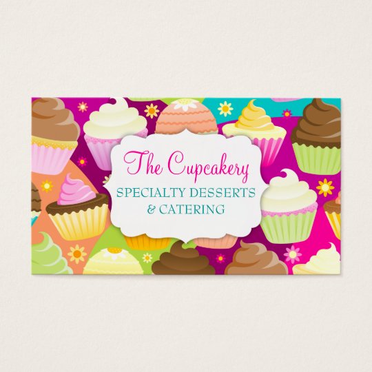 Colourful Cupcakes Business Card