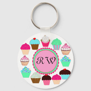 Colourful Cupcakes Key Ring
