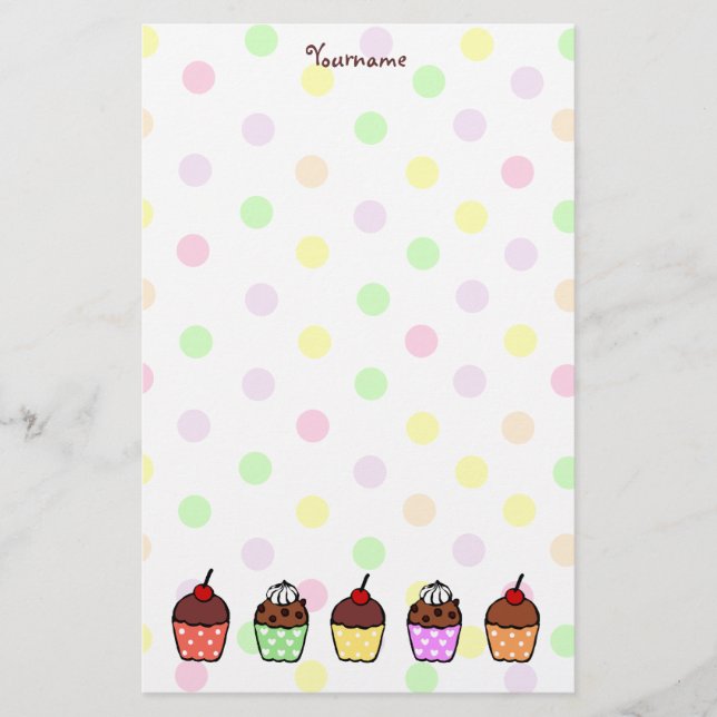 Colourful Cupcakes Stationery (Front)
