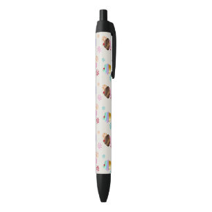 Colourful Cupcakes Sweet Candies Bakery Dessert Black Ink Pen