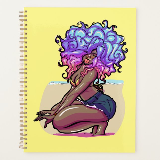 Colourful Curly Hair Planner (Front)