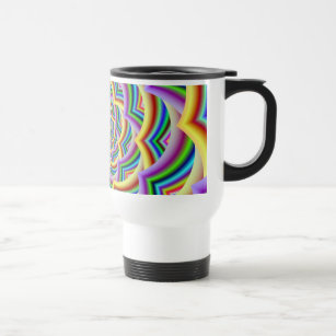 Colourful Curved Chevron Spiral Travel Mug