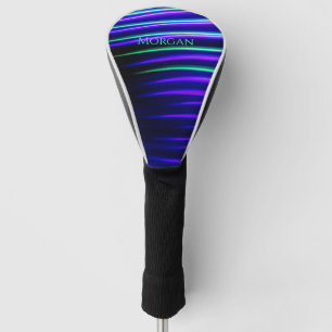 Colourful Curved Light, DIY Name, Teal Golf Head Cover
