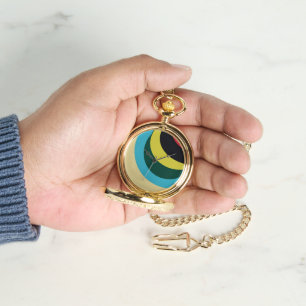 Colourful curves pattern watch