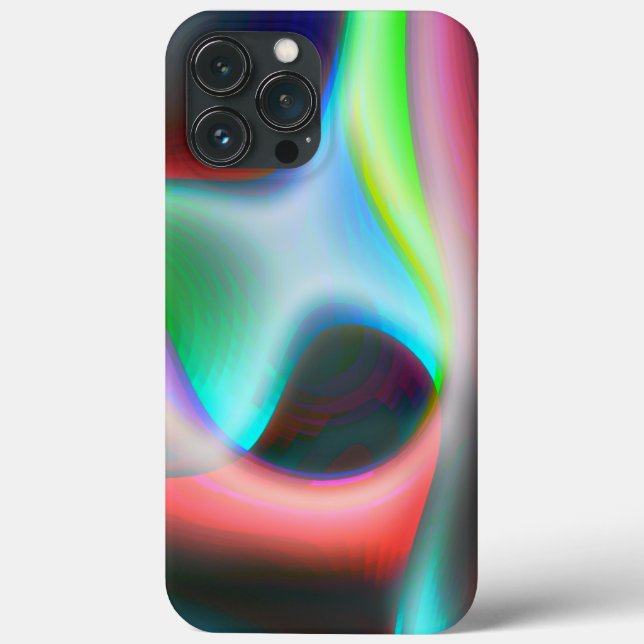 Colourful curves with puffy and blurred style      Case-Mate iPhone case (Back)