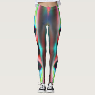 Colourful curves with puffy and blurred style      leggings