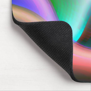 Colourful curves with puffy and blurred style mouse mat