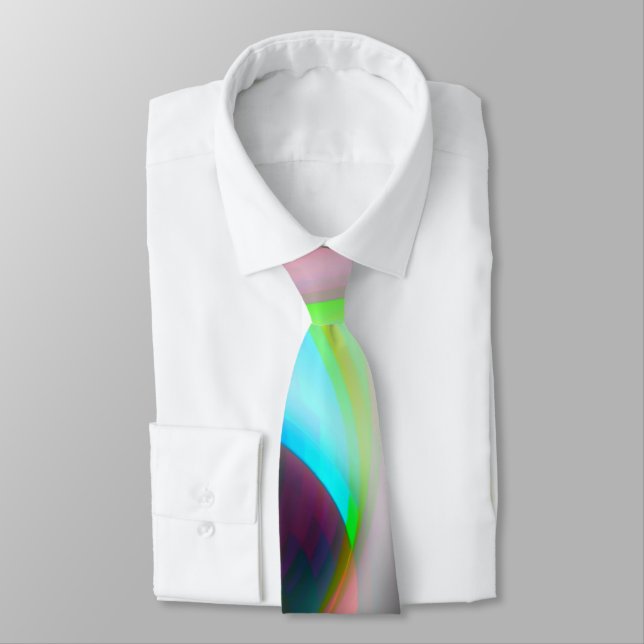 Colourful curves with puffy and blurred style      tie (Tied)