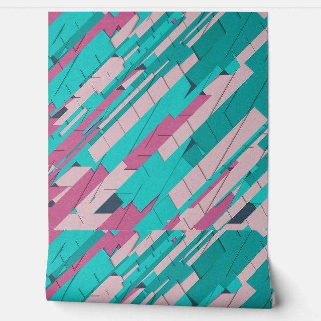 Colourful Custom 2' * 12' Textured Vinyl Wallpaper (Unrolling)