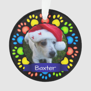 Colourful Custom Christmas Pet Photo Ornament