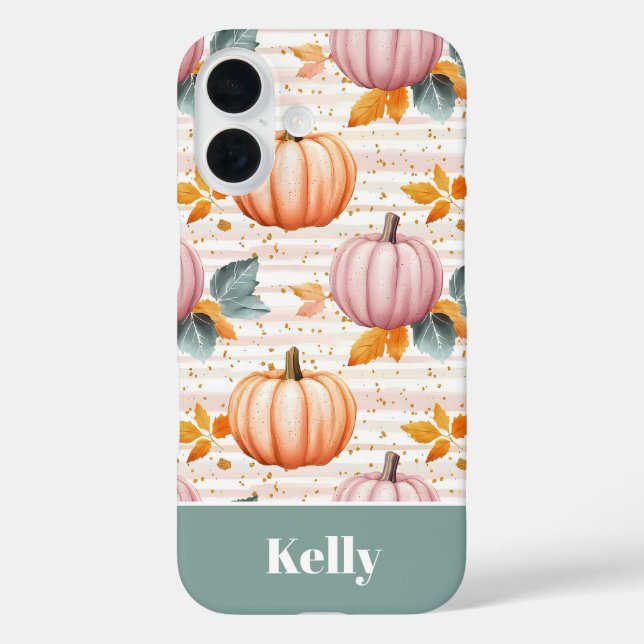 colourful Custom Pumpkin and Leaves pattern  Case-Mate iPhone Case (Back)