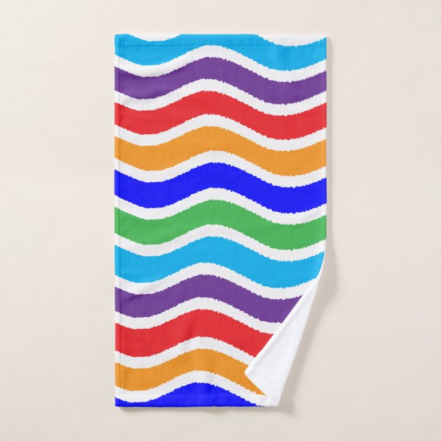 Colourful Custom Torn Paper Effect Bath Towel Set (Hand Towel)