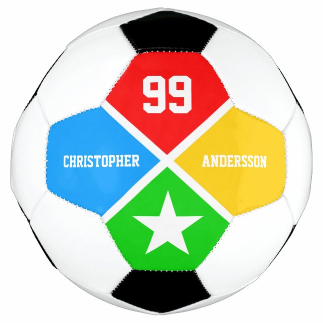 Colourful Customisable Pattern Football (Front)
