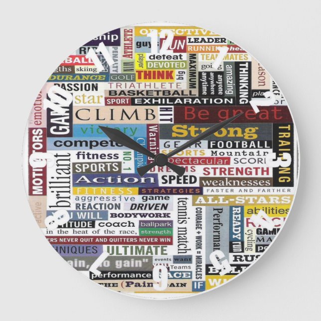 Colourful Customised Athletic Sports Clock (Front)