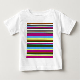 Colourful Customised Designer Stripe Baby T-Shirt