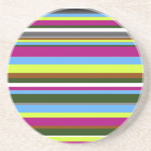 Colourful Customised Designer Stripe Coaster