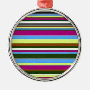 Colourful Customised Designer Stripe Metal Tree Decoration