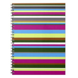 Colourful Customised Designer Stripe Notebook