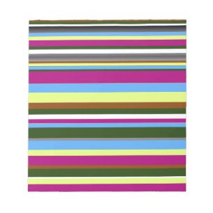 Colourful Customised Designer Stripe Notepad