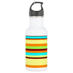 Colourful Customised Designer Stripe Pattern 532 Ml Water Bottle