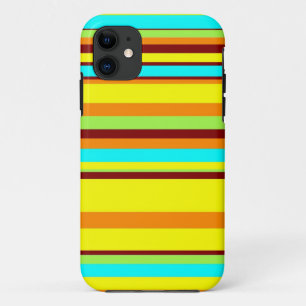 Colourful Customised Designer Stripe Pattern iPhone 11 Case