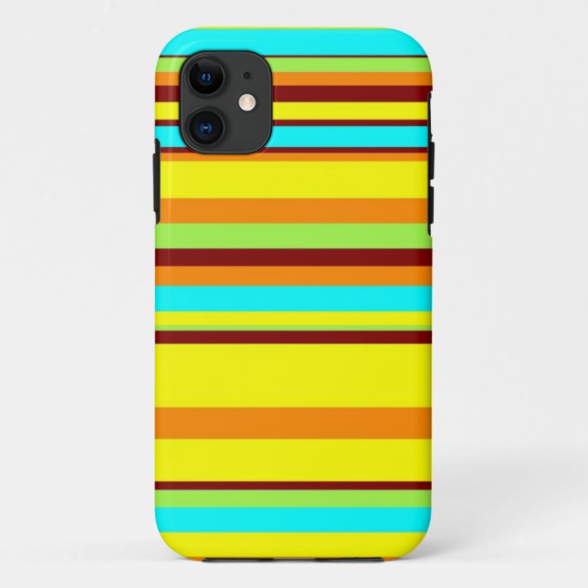 Colourful Customised Designer Stripe Pattern Case-Mate iPhone Case (Back)