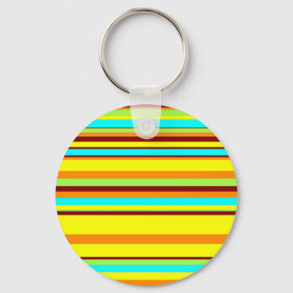 Colourful Customised Designer Stripe Pattern Key Ring