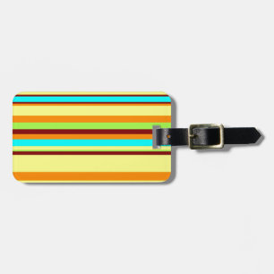 Colourful Customised Designer Stripe Pattern Luggage Tag