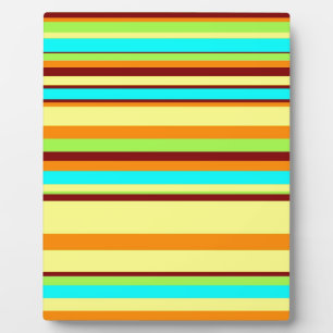 Colourful Customised Designer Stripe Pattern Plaque