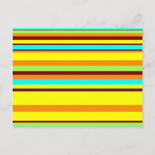 Colourful Customised Designer Stripe Pattern Postcard