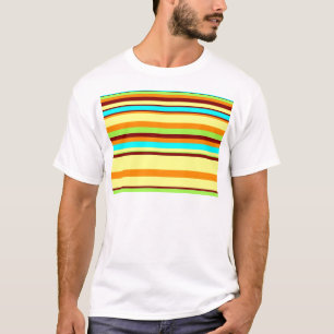 Colourful Customised Designer Stripe Pattern T-Shirt