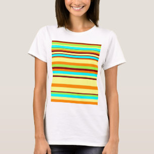 Colourful Customised Designer Stripe Pattern T-Shirt