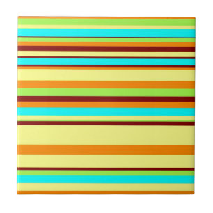 Colourful Customised Designer Stripe Pattern Tile