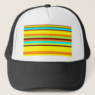 Colourful Customised Designer Stripe Pattern Trucker Hat