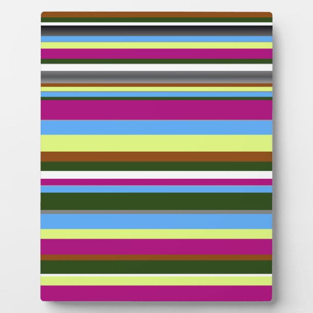 Colourful Customised Designer Stripe Plaque (Front)