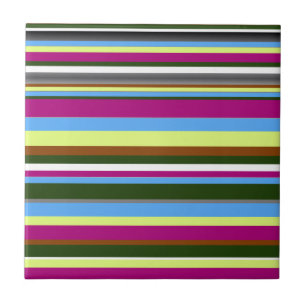 Colourful Customised Designer Stripe Tile
