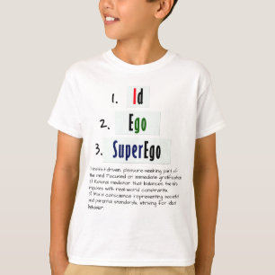 Colourful Customised Kids Id, Ego and Superego Art T-Shirt